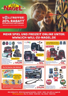 Spiel + Freizeit Nagel Prospekt - Volltreffer 20 % Rabatt - Seite 1