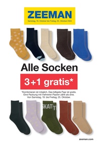 Zeemann Prospekt - Alle Socken 3+1 gratis