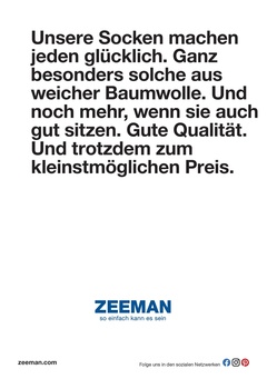 Zeemann Prospekt - Alle Socken 3+1 gratis