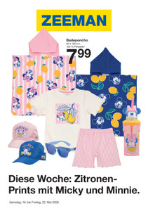 Zeemann Prospekt - Zitronen_Prints mit Micky und Minnie