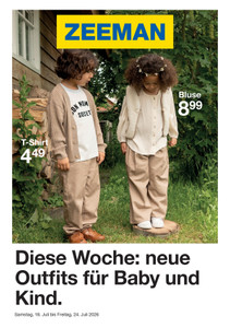 Zeemann Prospekt - Diese Woche: neue Outfits für Baby und Kind.