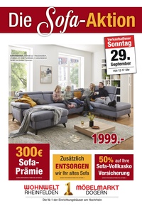 Wohnwelt Rheinfelden Prospekt - Die Sofa Aktion