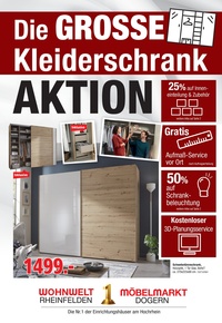 Wohnwelt Rheinfelden Prospekt - Die große Kleiderschrank Aktion