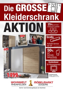 Wohnwelt Rheinfelden Prospekt - Die große Kleiderschrank Aktion