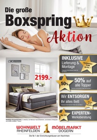 Wohnwelt Rheinfelden Prospekt - Boxspringaktion
