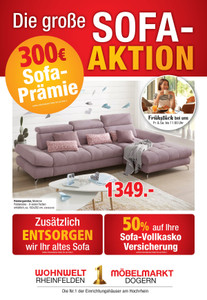 Wohnwelt Rheinfelden Prospekt - Die große Sofa-Aktion
