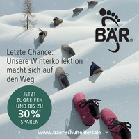 BÄR Schuhe Prospekt - Letzte Chance 30 % Winterkollektion