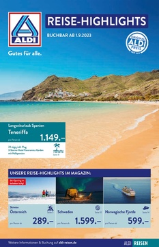 ALDI Nord Prospekt - Reise-Highlights September