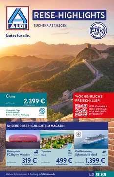 ALDI Nord Prospekt - ALDI Reisemagazin August 2025