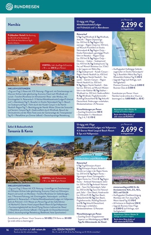 Vorschau des ALDI Nord Prospekts - Urlaub & Reisen, Seite 16