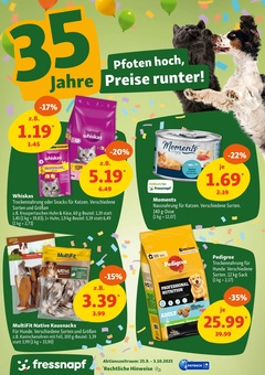 Fressnapf Prospekt - Pfoten hoch, Preise runter!
