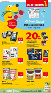 DAS FUTTERHAUS Prospekt - Als Preis Favorit ausgezeichnet