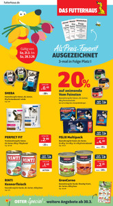 DAS FUTTERHAUS Prospekt - Als Preis-Favorit Ausgezeichnet