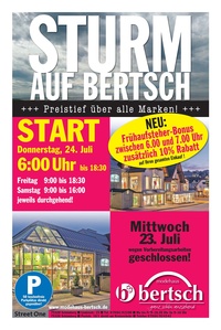 Modehaus Bertsch Prospekt - Sturm auf Bertsch