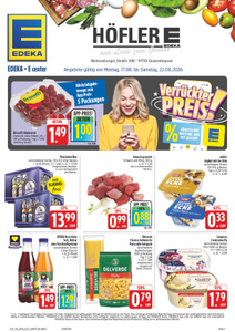 EDEKA Prospekt - Angebote ab 17.08. - Seite 1