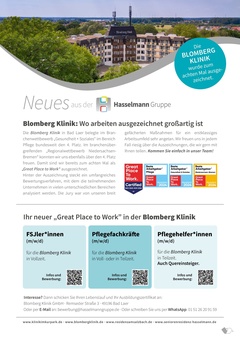 Blomberg Klinik Prospekt - Neues aus der Hasselmann Gruppe