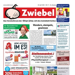 Anzeigenblatt Zwiebel Prospekt