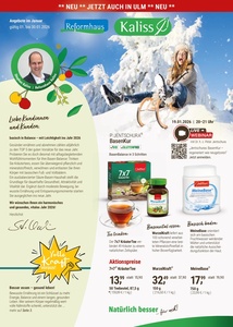 Reformhaus Kaliss Prospekt - Angebote im Januar