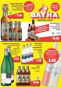Getränke BAYHA Prospekt - Angebote ab 08.08.
