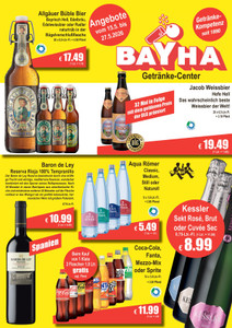 Getränke BAYHA Prospekt - Angebote ab 15.05.