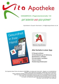 Vita Apotheke Prospekt - Vita Apotheke Gut beraten und Geld gespart