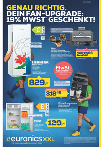 EURONICS XXL Prospekt - Genau richtig. Dein Fan-Upgrade: 19% MWSt. geschenkt!