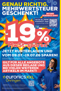 EURONICS XXL Prospekt - Mehrwertsteuer geschenkt