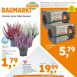 Globus Baumarkt Prospekt - Angebote ab 02.10.