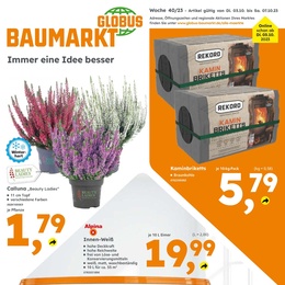 Globus Baumarkt Prospekt - Angebote ab 02.10.