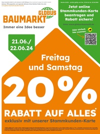 Globus Baumarkt Prospekt - Angebote ab 17.06.