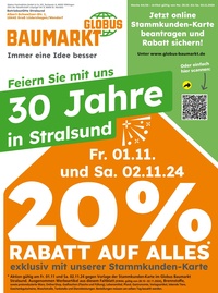 Globus Baumarkt Prospekt - Angebote ab 28.10.