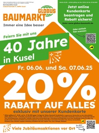 Globus Baumarkt Prospekt - Angebote ab 02.06.