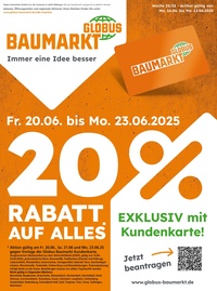 Globus Baumarkt Prospekt - Angebote ab 16.06.