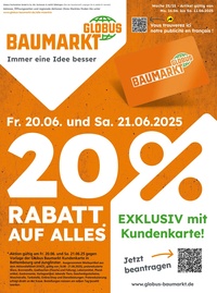 Globus Baumarkt Prospekt - Angebote ab 16.06.
