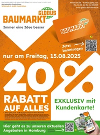 Globus Baumarkt Prospekt - Angebote ab 11.08.