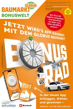 Globus Baumarkt Prospekt - Angebote ab 10.11. - Seite 1