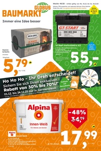 Globus Baumarkt Prospekt - Angebote ab 01.12.