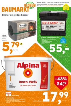 Globus Baumarkt Prospekt - Angebote ab 01.12. - Seite 1