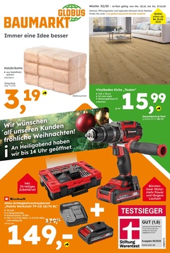 Globus Baumarkt Prospekt - Angebote ab 22.12. - Seite 1