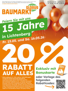 Globus Baumarkt Prospekt - Angebote ab 15.05.