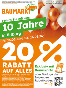 Globus Baumarkt Prospekt - Angebote ab 15.05.