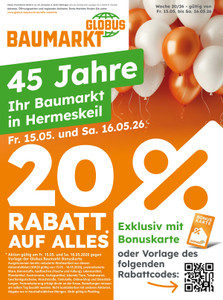 Globus Baumarkt Prospekt - Angebote ab 15.05.