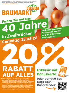 Globus Baumarkt Prospekt - Angebote ab 10.08.