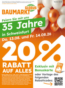 Globus Baumarkt Prospekt - Angebote ab 10.08.