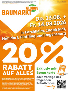 Globus Baumarkt Prospekt - Angebote ab 10.08.
