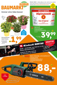 Globus Baumarkt Prospekt - Angebote ab 14.09.