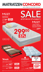 Matratzen Concord Prospekt - Sale