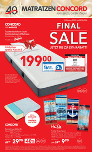 Matratzen Concord Prospekt - Angebote ab 29.07.