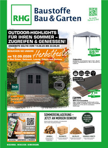 RHG Prospekt - RHG  Bau & Garten