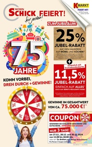 Wohn Schick Prospekt - zum Jubiläum 75 Jahre